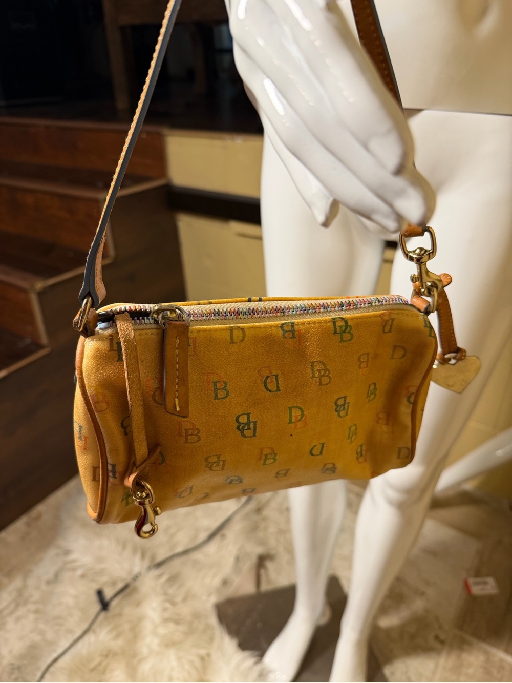 Monogram Convertible Yellow Crossbody Wristlet